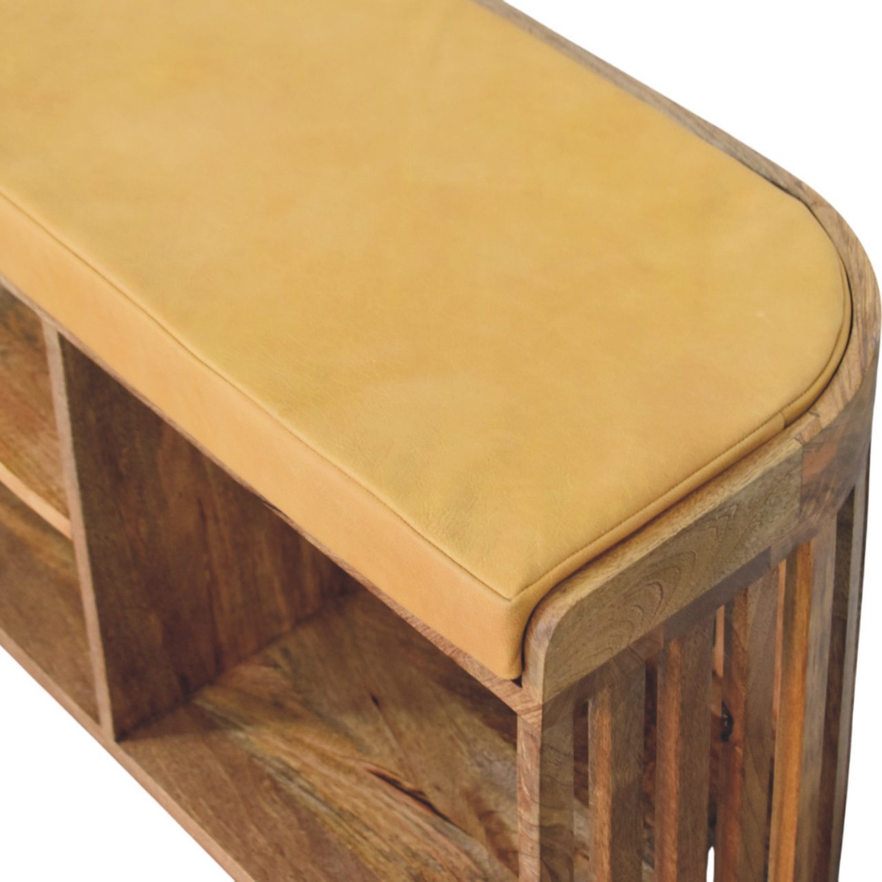 Slatted Oak-ish Bench with 3 slots Benches CasaFenix