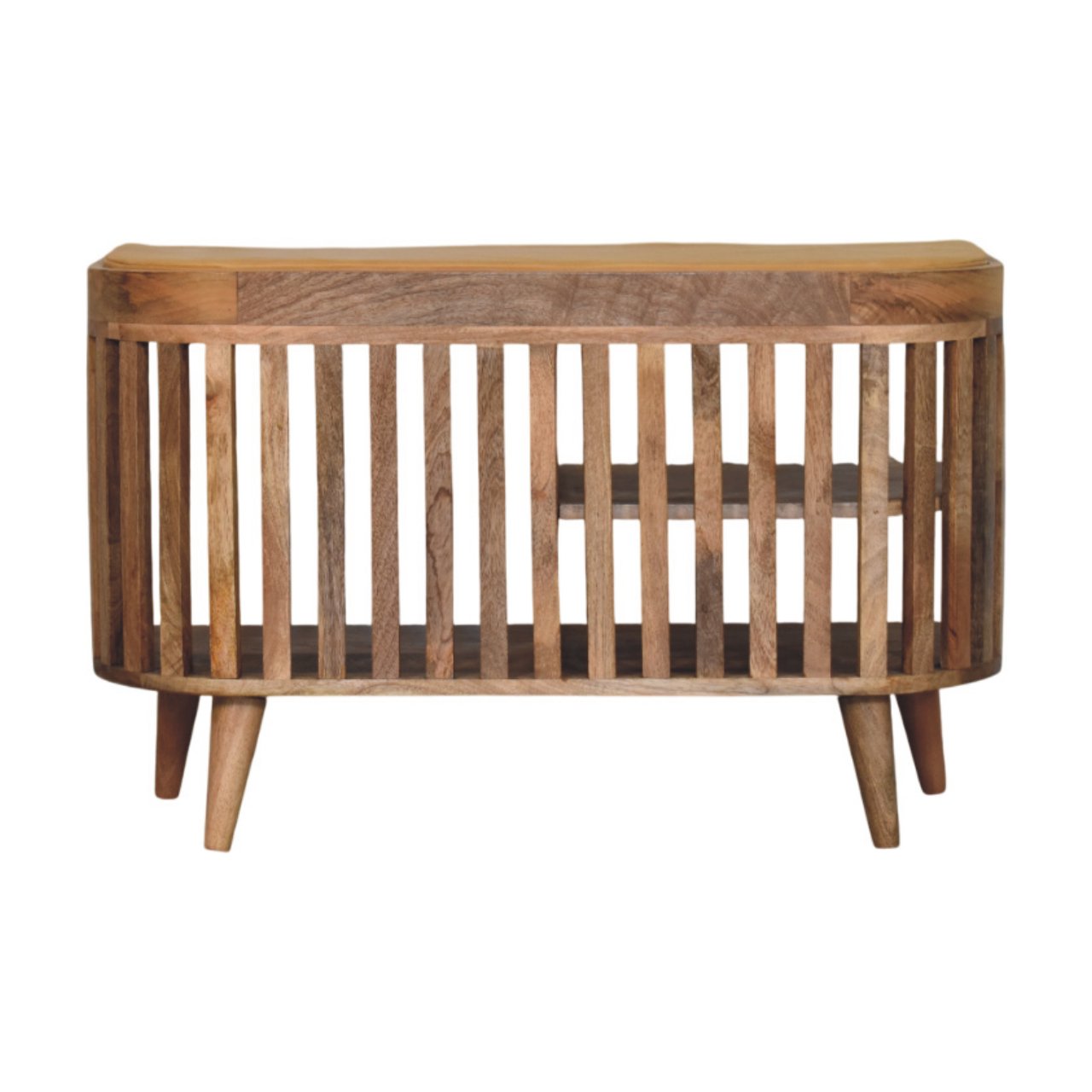 Slatted Oak-ish Bench with 3 slots Benches CasaFenix