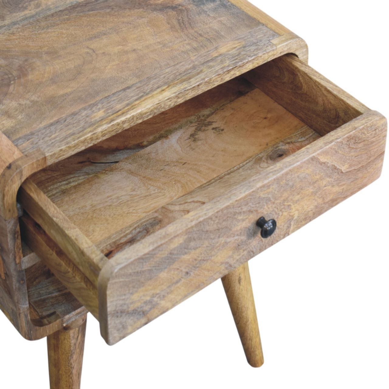 Avora Oak-ish Nightstand with Drawer and open slot Bedside table / chest CasaFenix