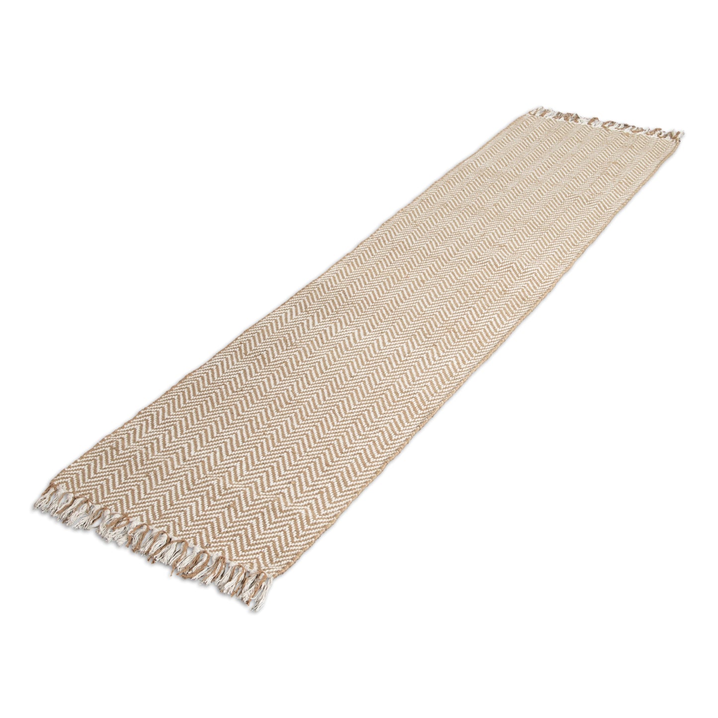 Zig Zag Jute Runner Rug (60 x 230cm) Rugs CasaFenix