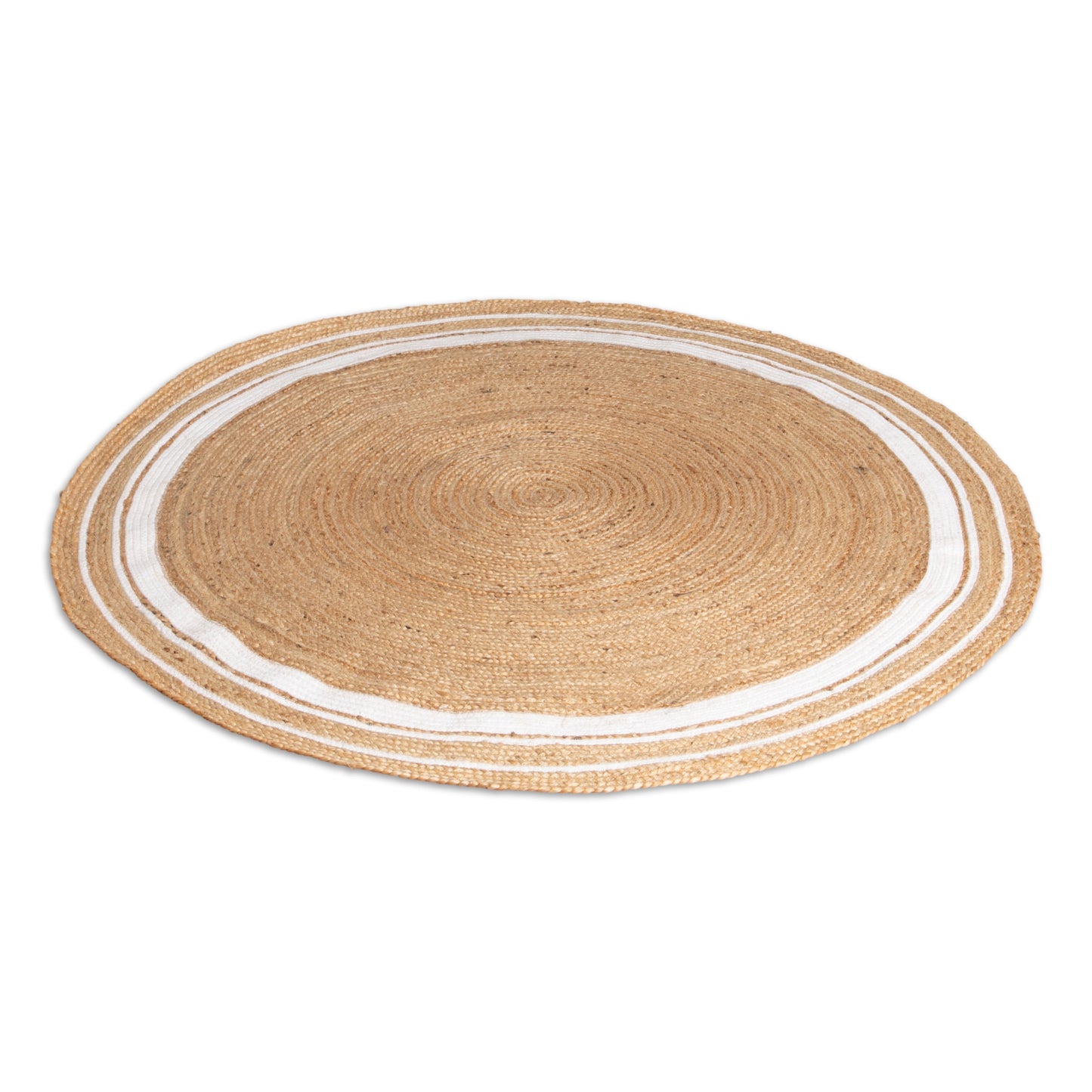 Striped Round Jute Rug 200cm Diameter Rugs CasaFenix