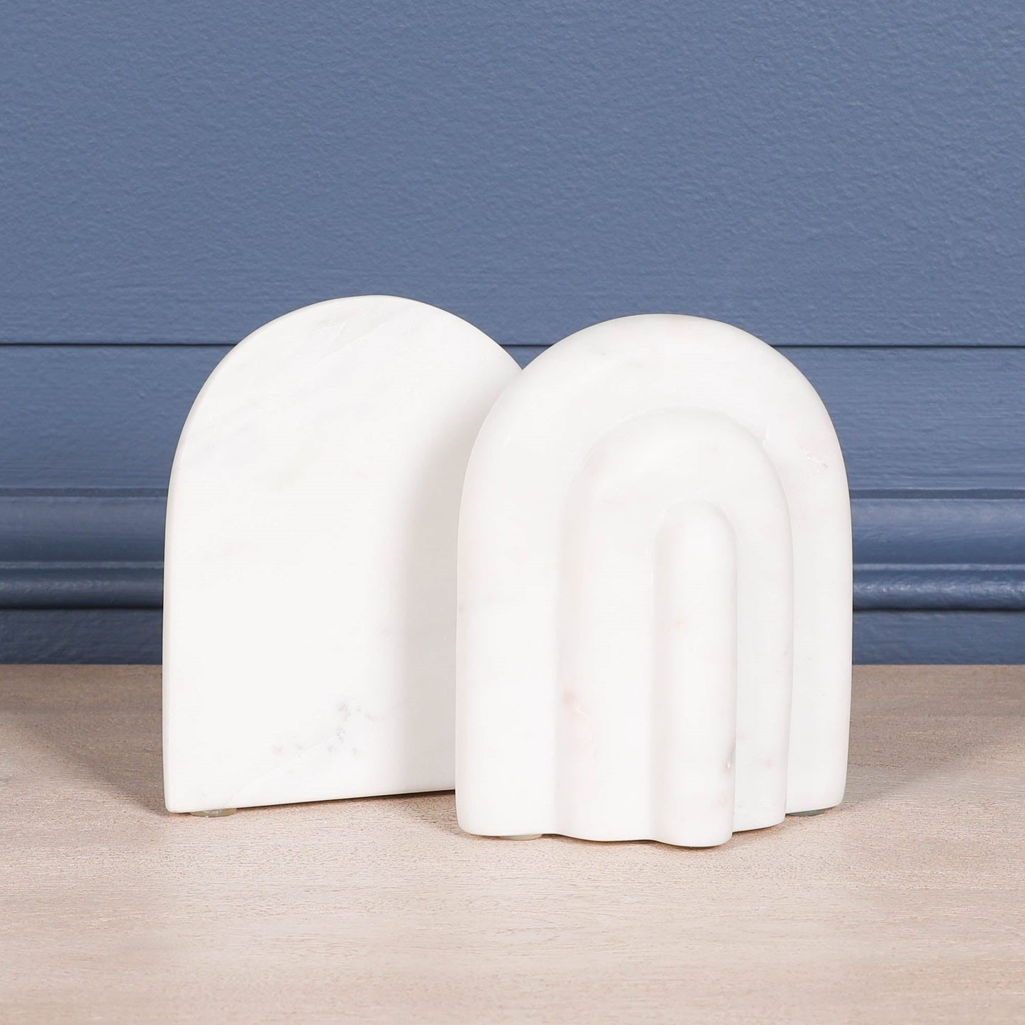 Natural White Marble Bookends bookends CasaFenix