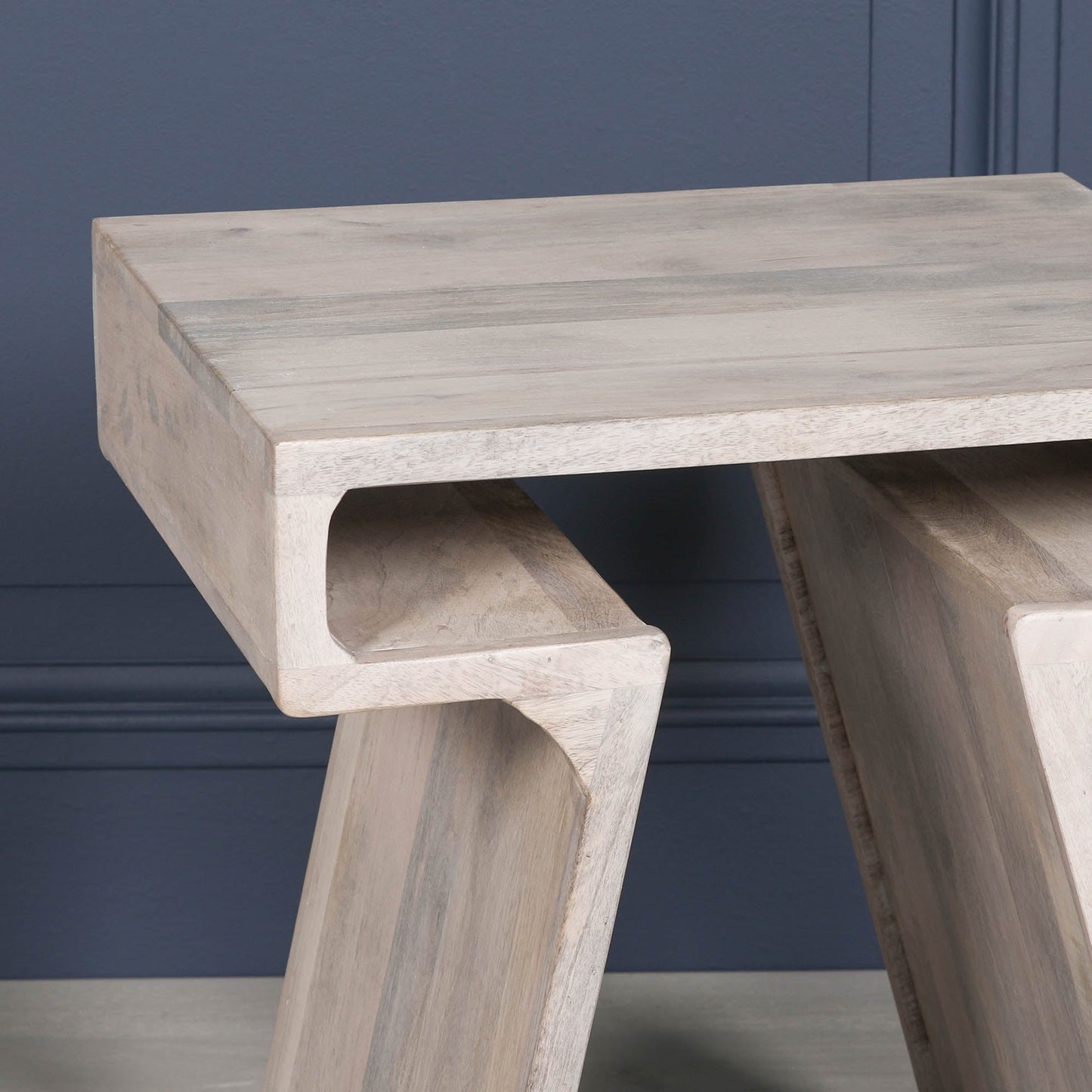 Blanchie Wooden Nesting Side Occasional Table CasaFenix