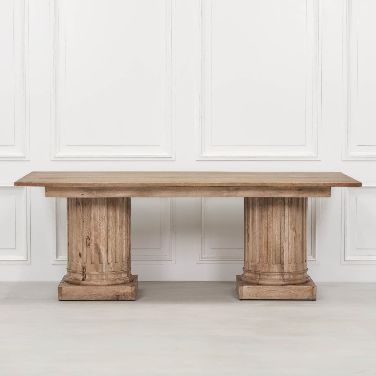 Wooden Column Rectangular Dining Table 220cm Dining table CasaFenix