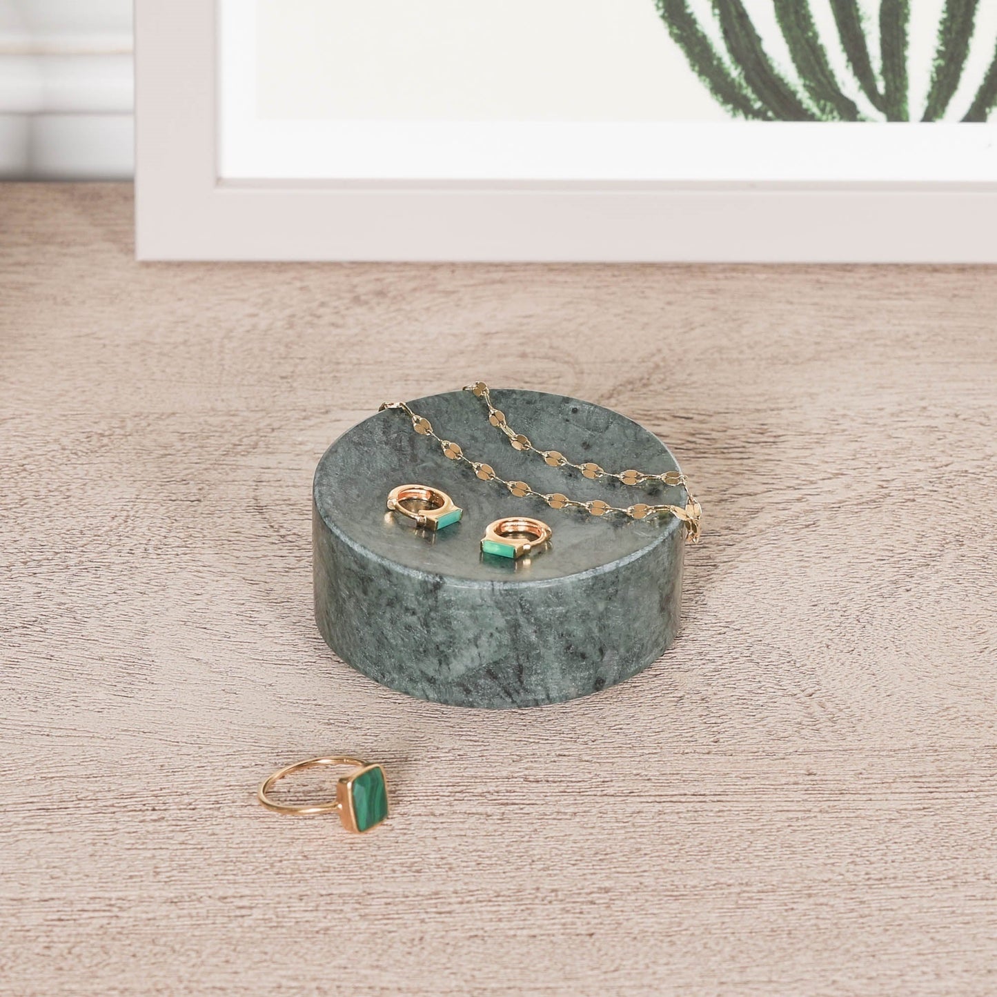 Natural Green Marble Jewellery Holder CasaFenix