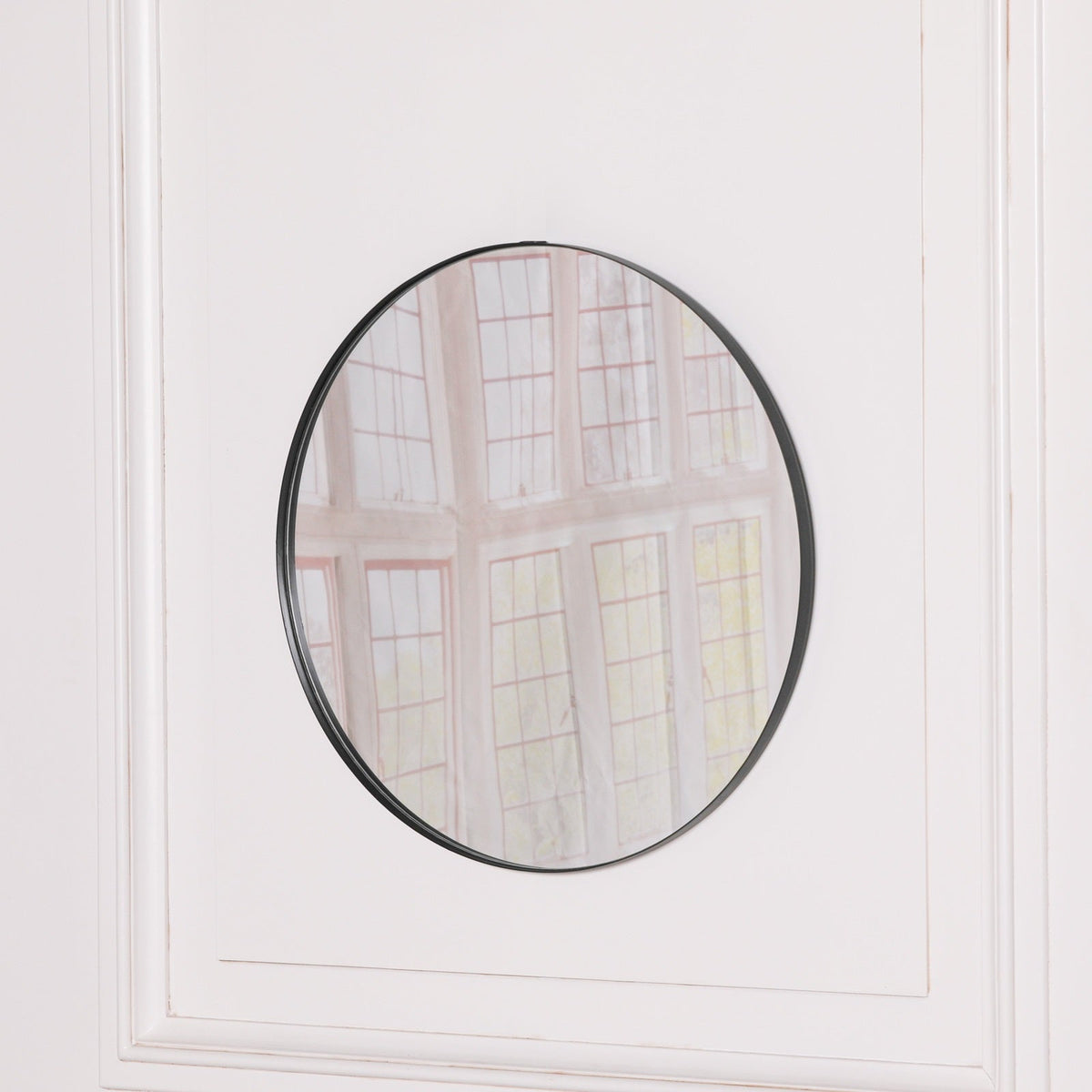 50cm Black Round Wall Mirror Mirror CasaFenix