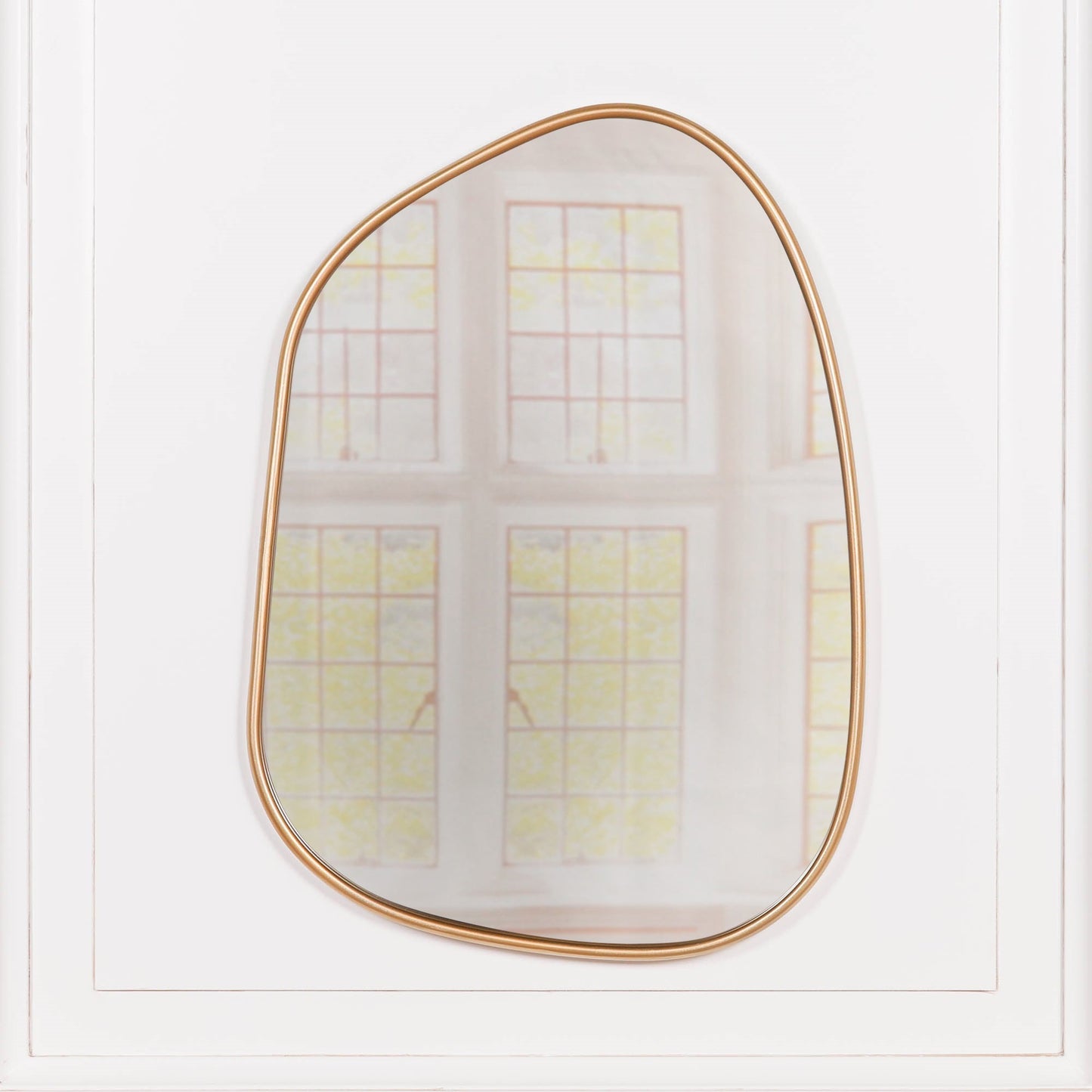 Gold Framed Asymmetrical Wall Mirror CasaFenix