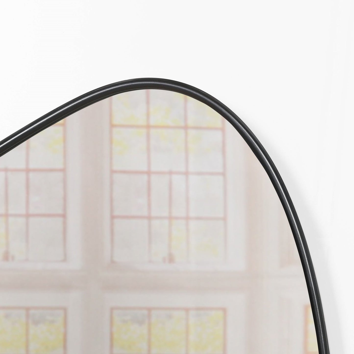 Black Framed Asymmetrical Wall Mirror Mirror CasaFenix