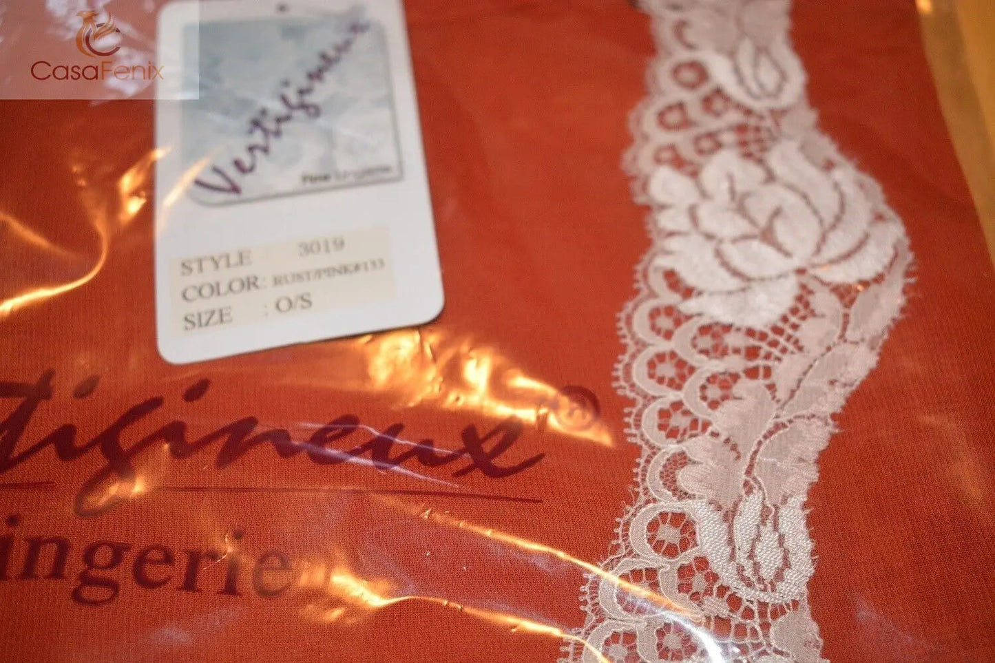 New Lingerie VX Intimate Red Rust Chiffon Robe See Through Sheer One Size (3019) Clothes, Shoes & Accessories:Women:Women's Clothing:Lingerie & Nightwear:Nightwear CasaFenix