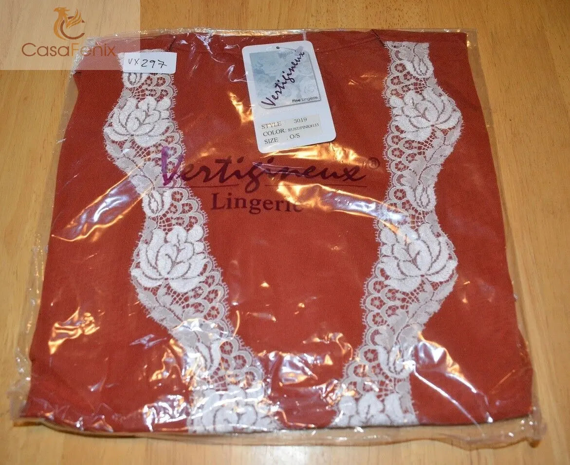 New Lingerie VX Intimate Red Rust Chiffon Robe See Through Sheer One Size (3019) Clothes, Shoes & Accessories:Women:Women's Clothing:Lingerie & Nightwear:Nightwear CasaFenix