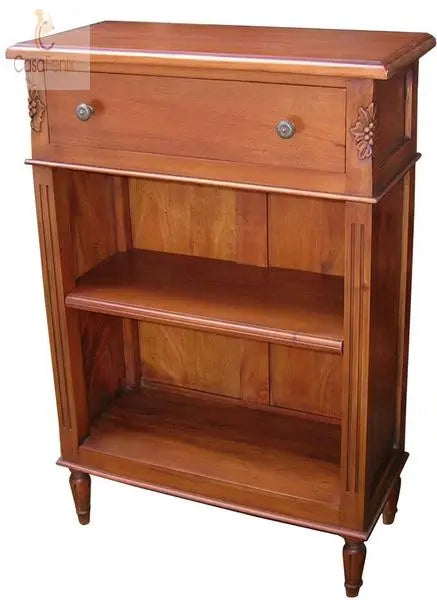 Petite Solid Mahogany Victorian Bookcase 1 Fixed Shelf & 1 Drawer CasaFenix