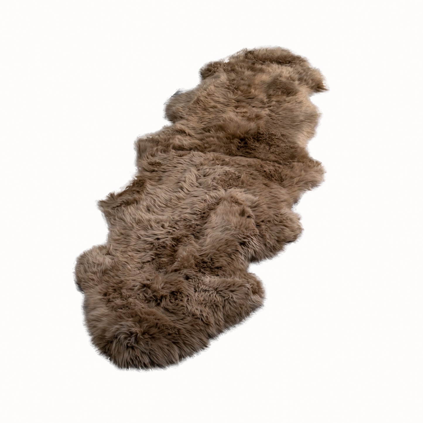 Double Light Brown Genuine Sheepskin Rug 240 x 60cm - CasaFenix