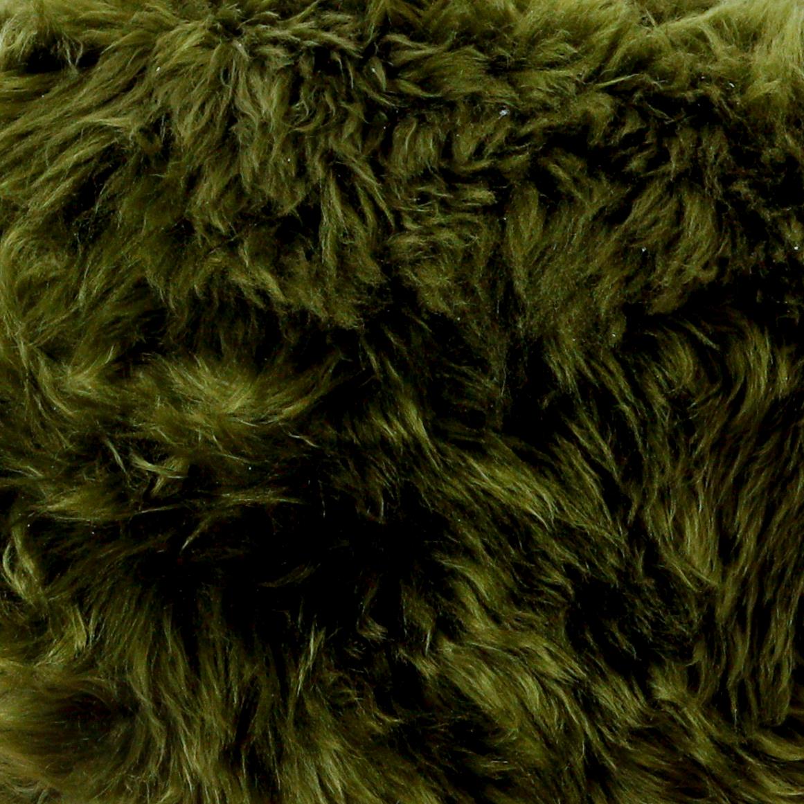 Quad Olive Green Genuine Sheepskin Rug 240 x 120cm - CasaFenix