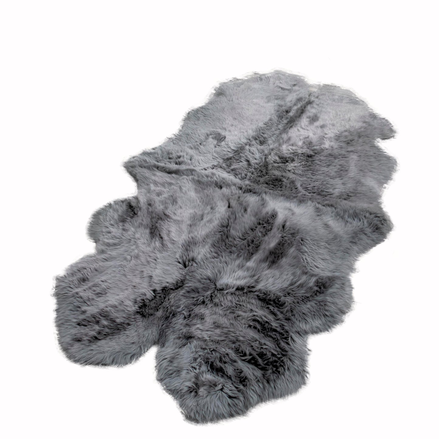 Quad Grey Genuine Sheepskin Rug 240 x 120cm - CasaFenix