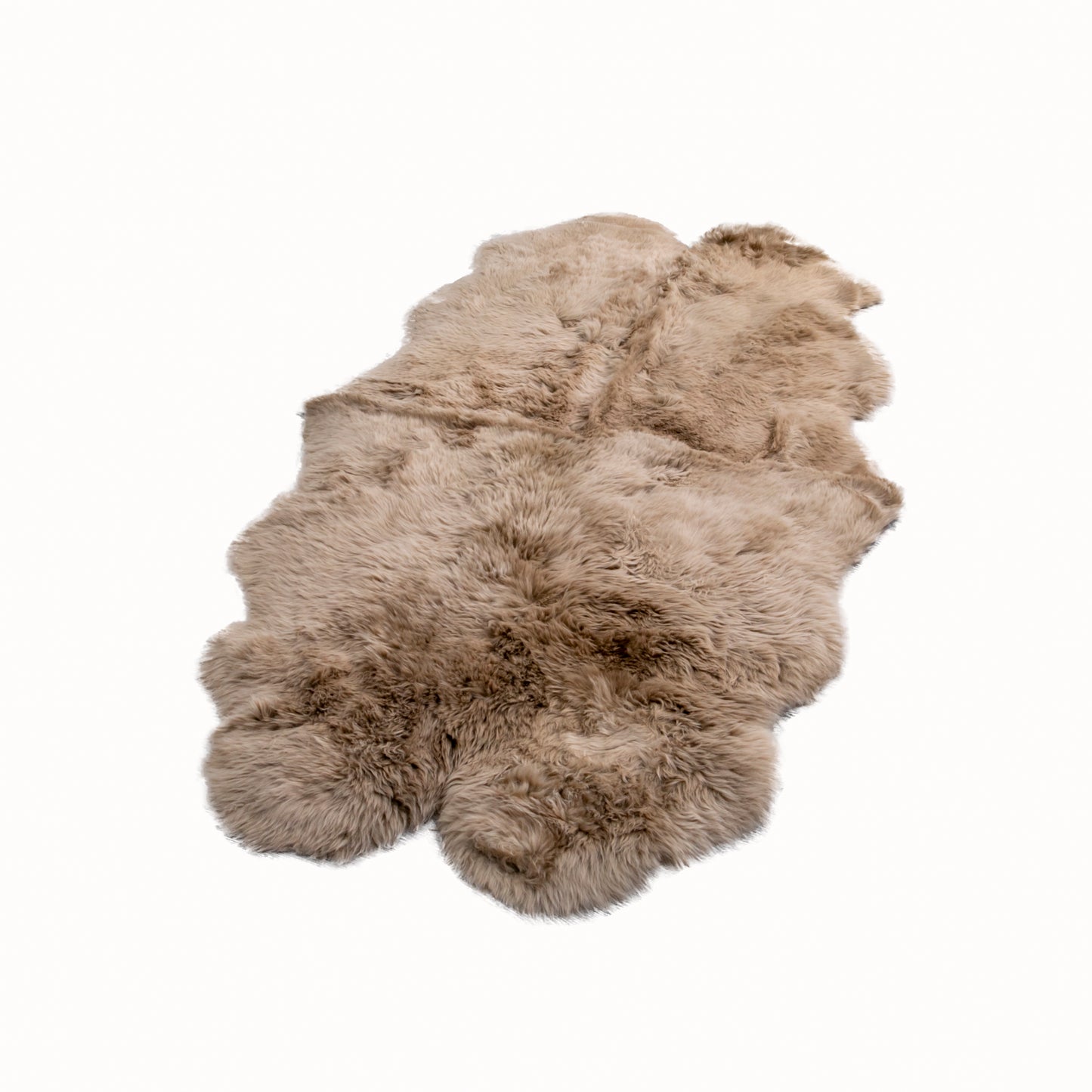 Quad Light Brown Genuine Sheepskin Rug 240 x 120cm - CasaFenix
