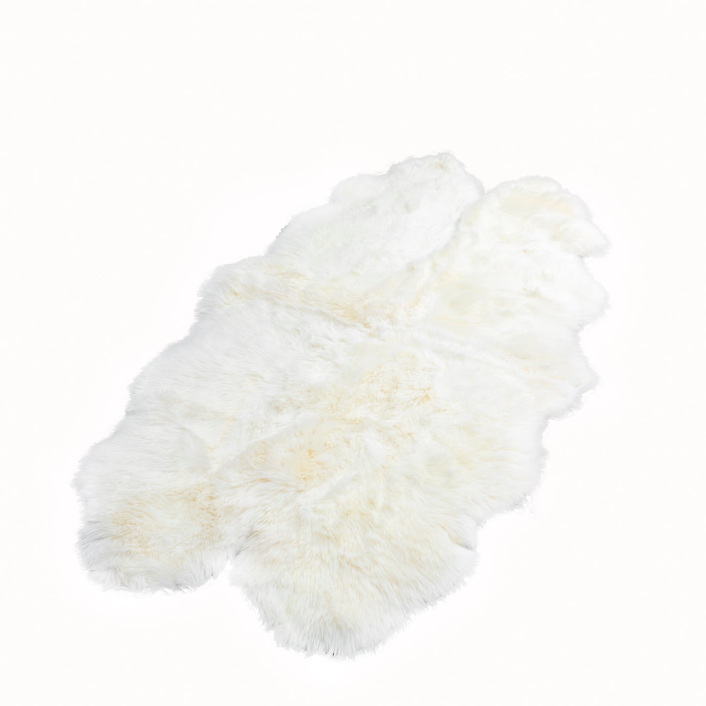 Quad Natural White Genuine Sheepskin Rug 240 x 120cm - CasaFenix