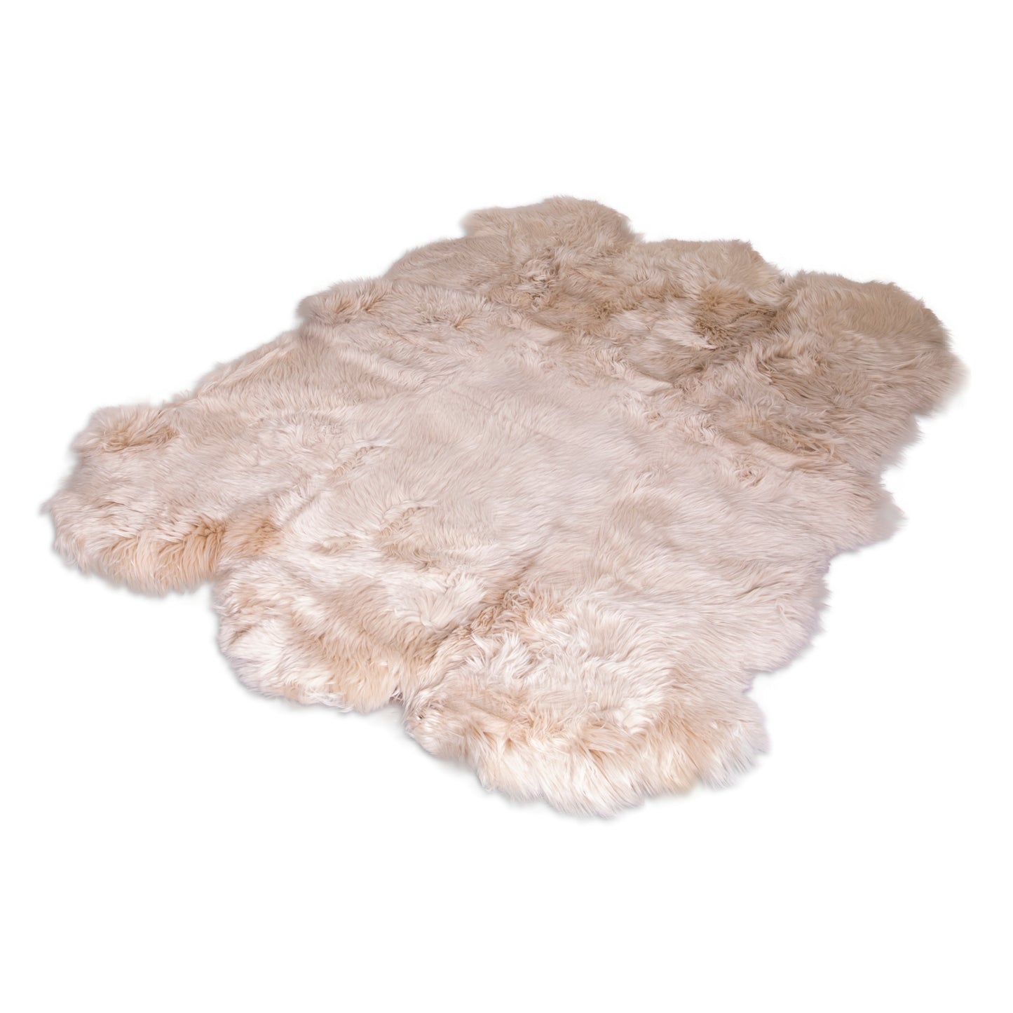 6 Pelt Beige Sheepskin Rug 180 x 240cm Rug CasaFenix