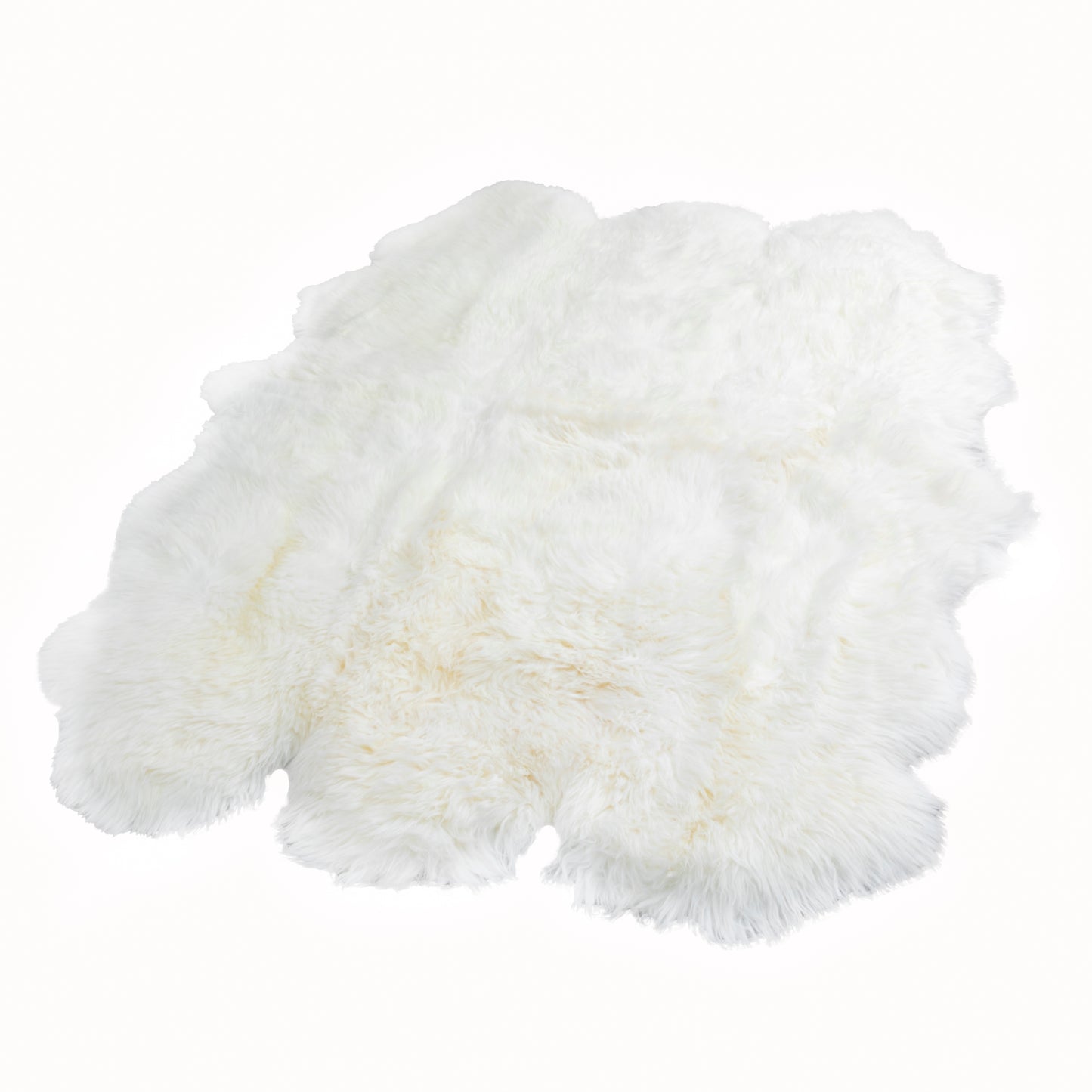 Sextuplet Natural White Genuine Sheepskin Rug 240 x 180cm - CasaFenix