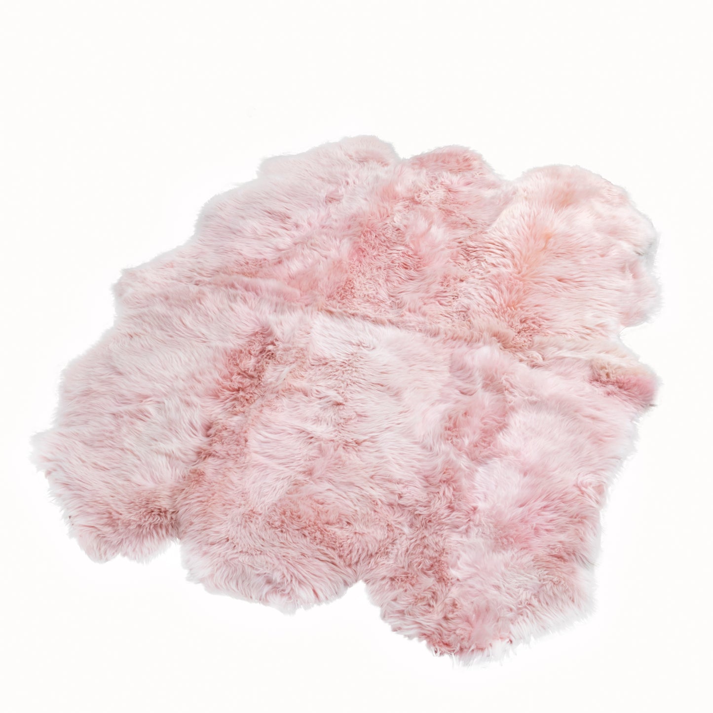 Sextuplet Blush Pink Genuine Sheepskin Rug 240 x 180cm - CasaFenix