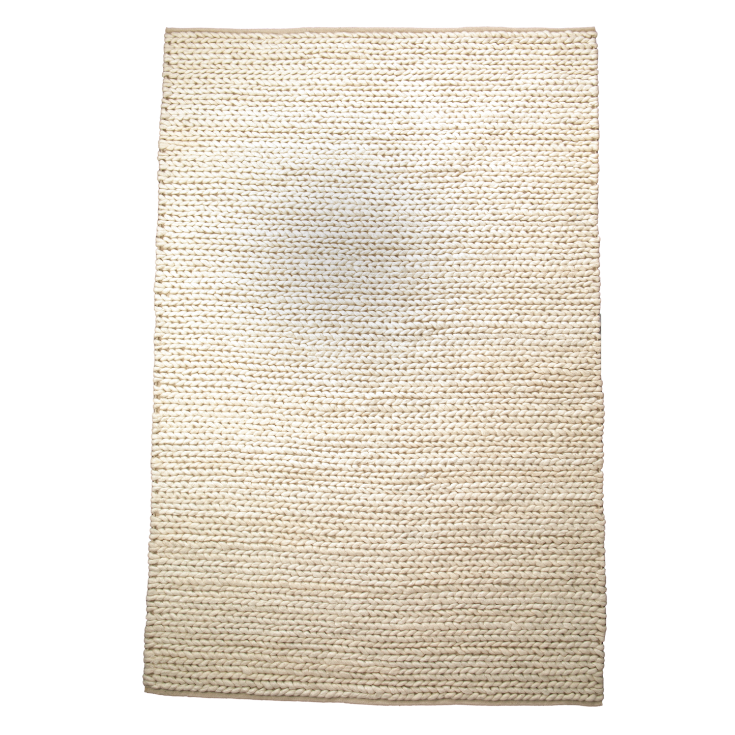 Cream Knitted Large Wool Rug 160 x 230cm Rugs CasaFenix