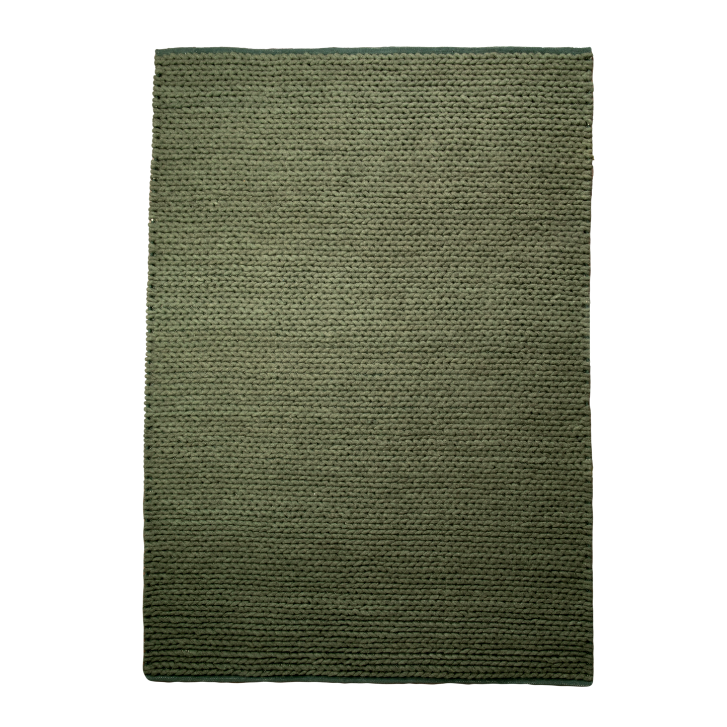 Green Knitted Large Wool Rug 160 x 230cm Rugs CasaFenix