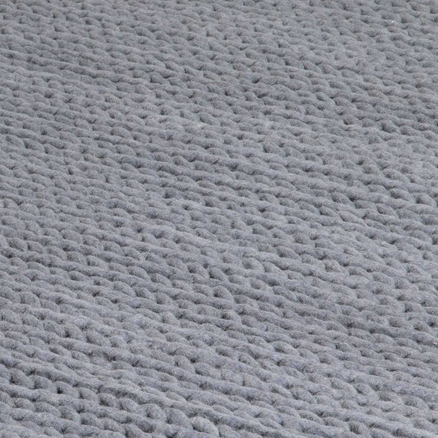 Large Knitted Grey Wool Rug 160 x 230cm Rugs CasaFenix