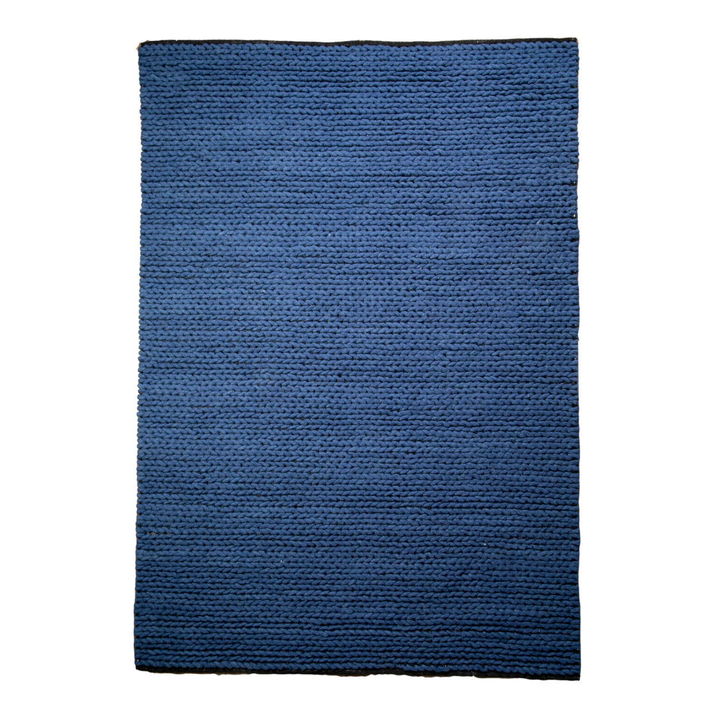 Navy Knitted Large Wool Rug 160 x 230cm Rugs CasaFenix