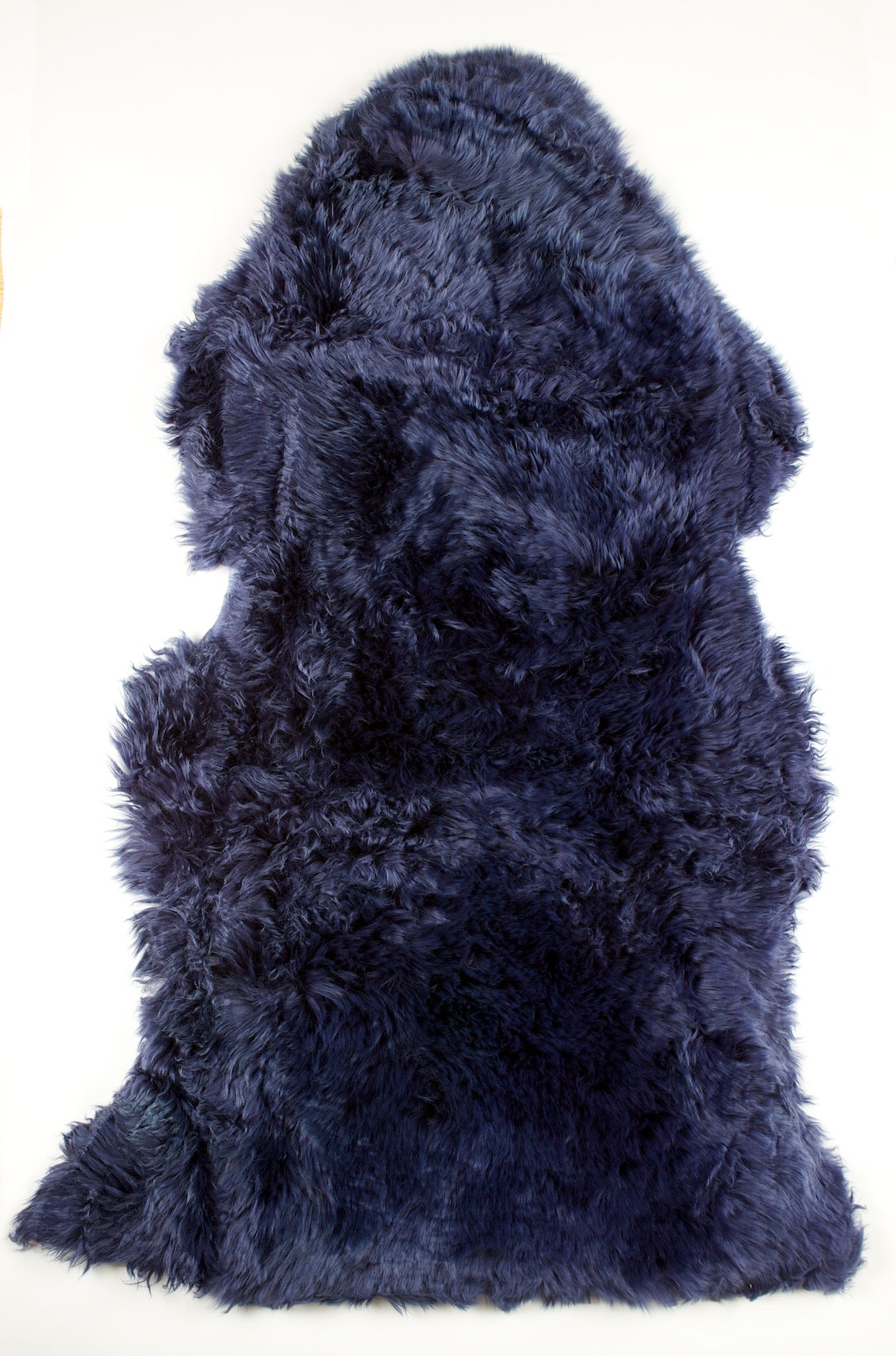 Blue Sheepskin Rug XXL 120 x 60cm 1.5kg - CasaFenix