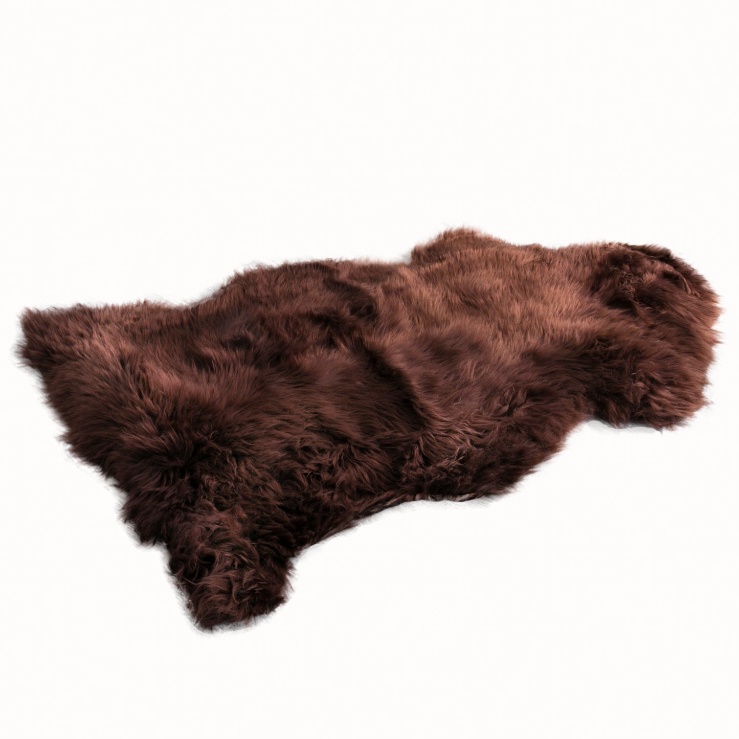 Brown Sheepskin Rug XXL 120 x 60cm 1.5kg - CasaFenix