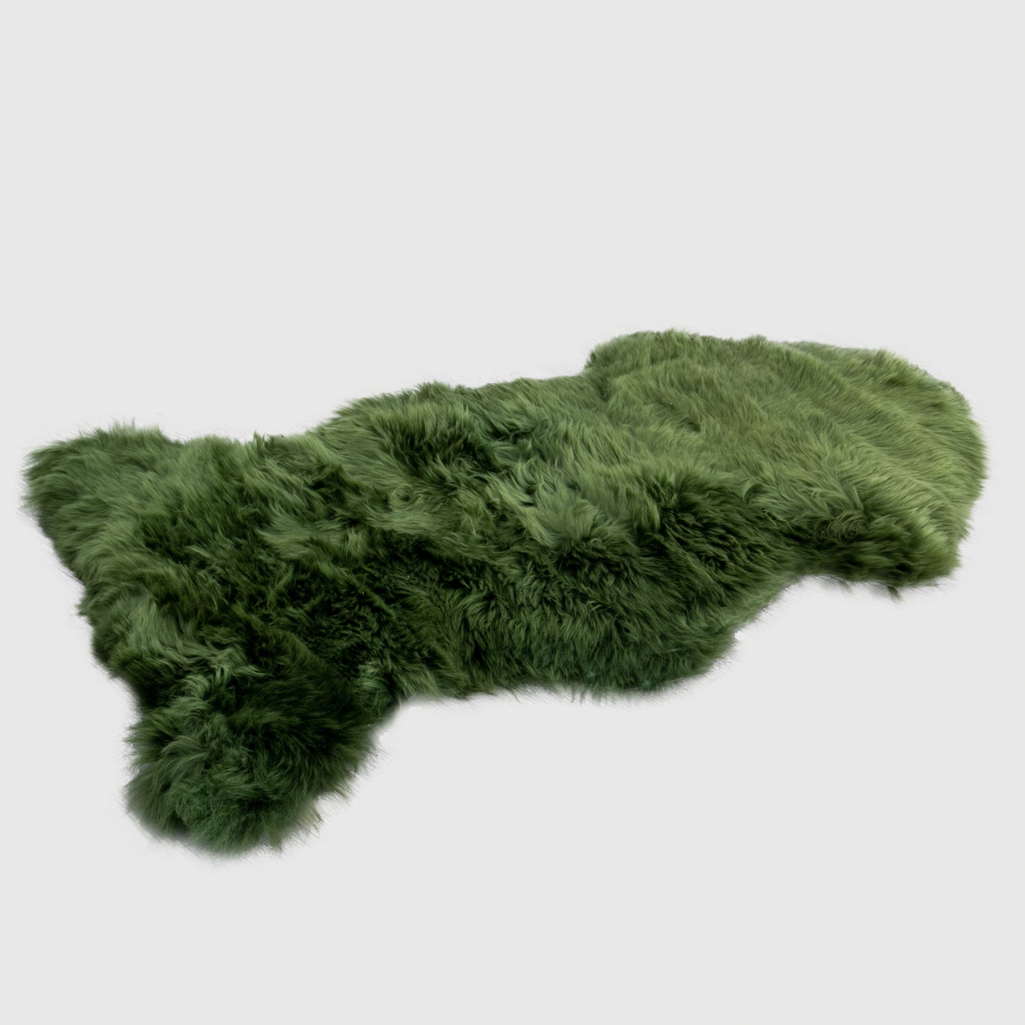 Olive Green Sheepskin Rug XXL 120 x 60cm 1.5kg - CasaFenix