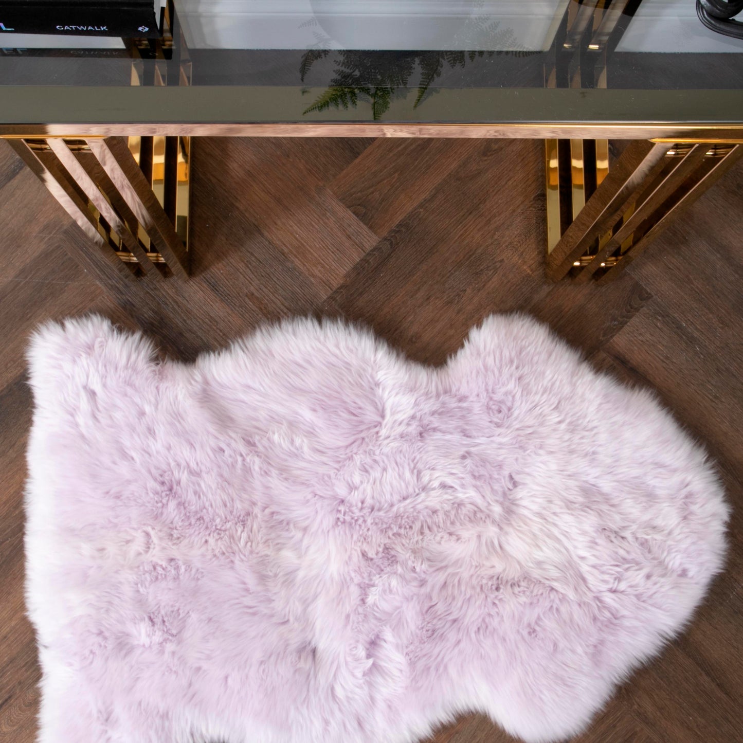 Lilac Sheepskin Rug XXL 120 x 60cm - CasaFenix