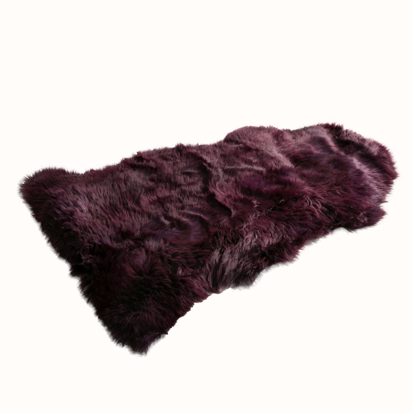 Purple Sheepskin Rug XXL 120 x 60cm 1.5kg - CasaFenix