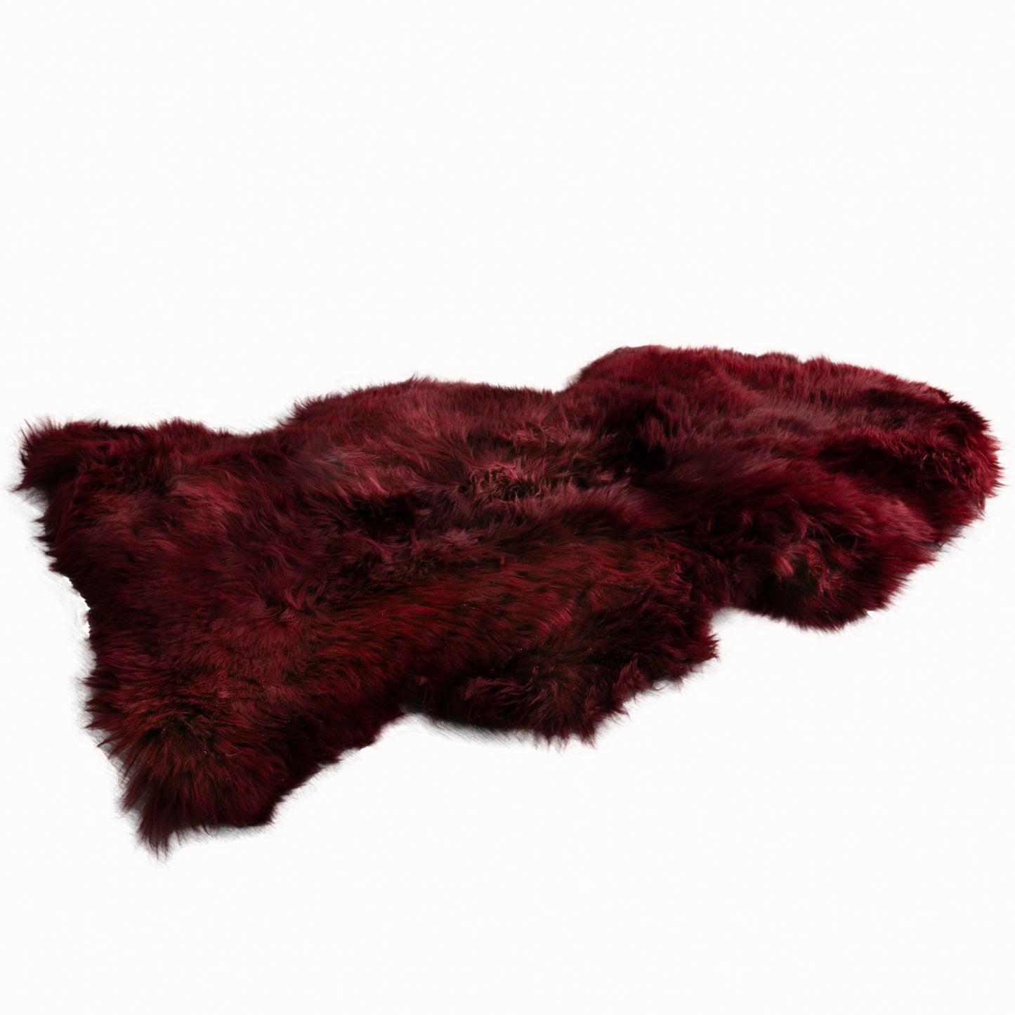 Red Sheepskin Rug XXL 120 x 60cm 1.5kg - CasaFenix