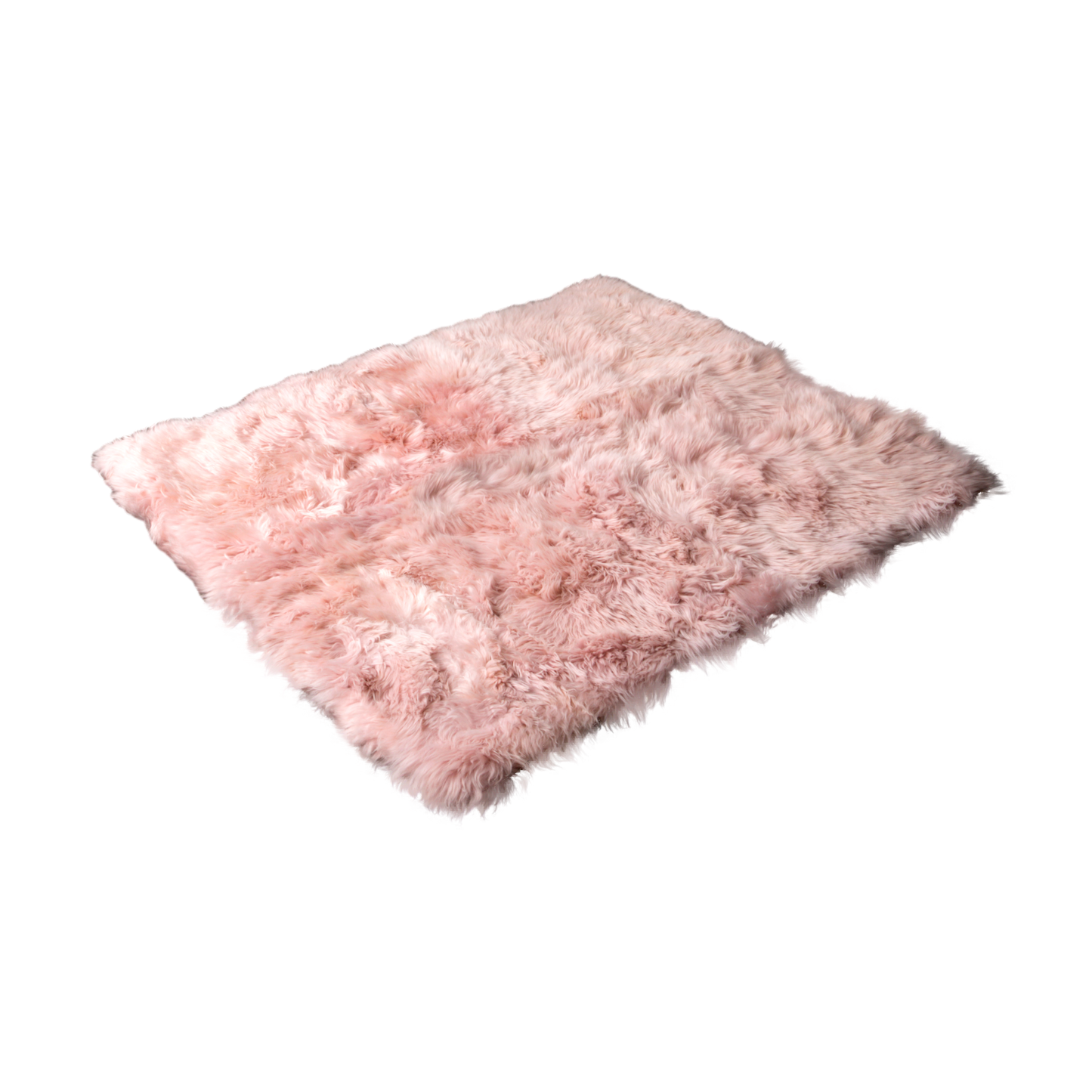 Pink Rectangle Sheepskin Rug - 130 x 150cm - CasaFenix