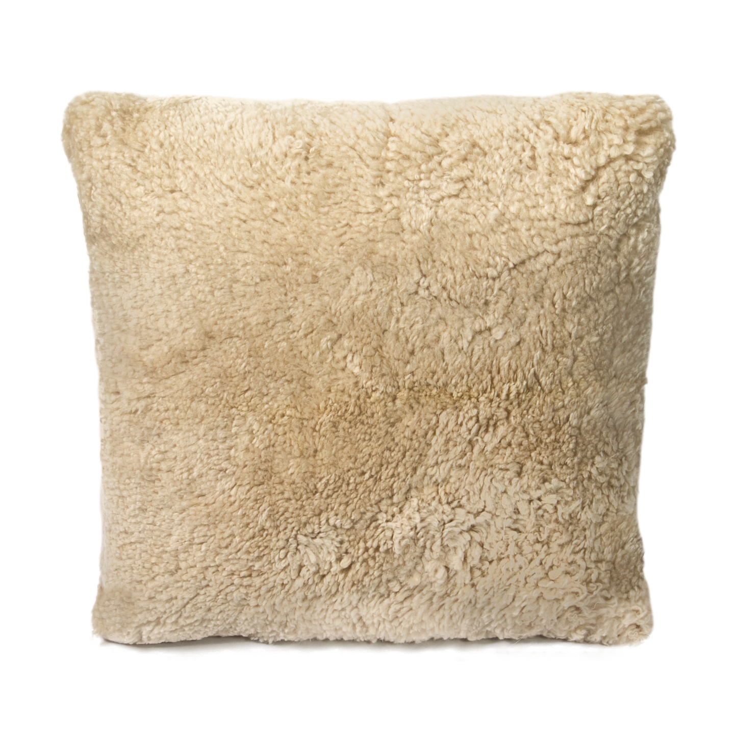 Cream Short Pile Sheepskin Cushion 45x45cm - CasaFenix