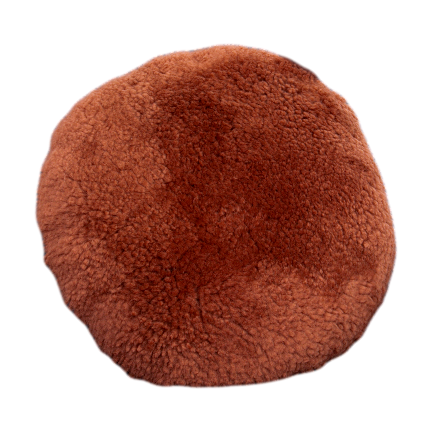Coral Short Pile Sheepskin Cushion 40cm Diameter - CasaFenix