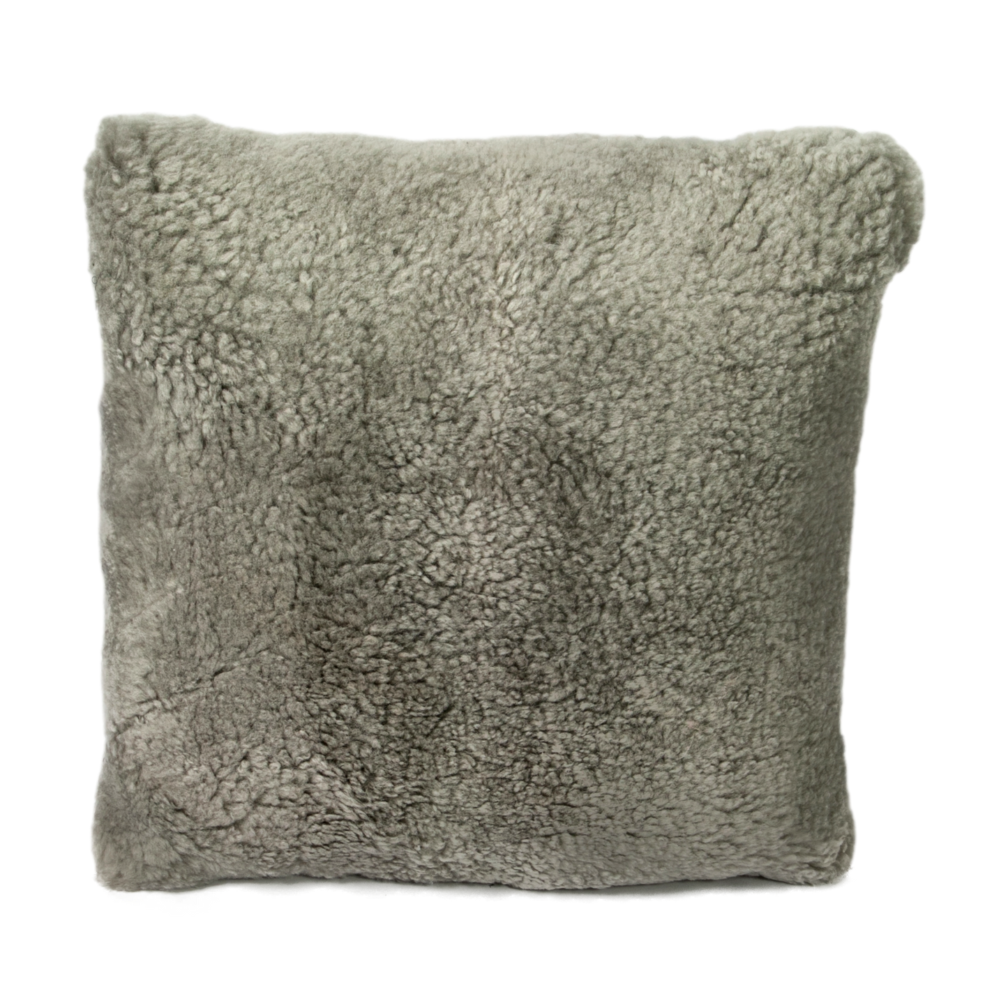Grey Short Pile Sheepskin Cushion 45x45cm - CasaFenix
