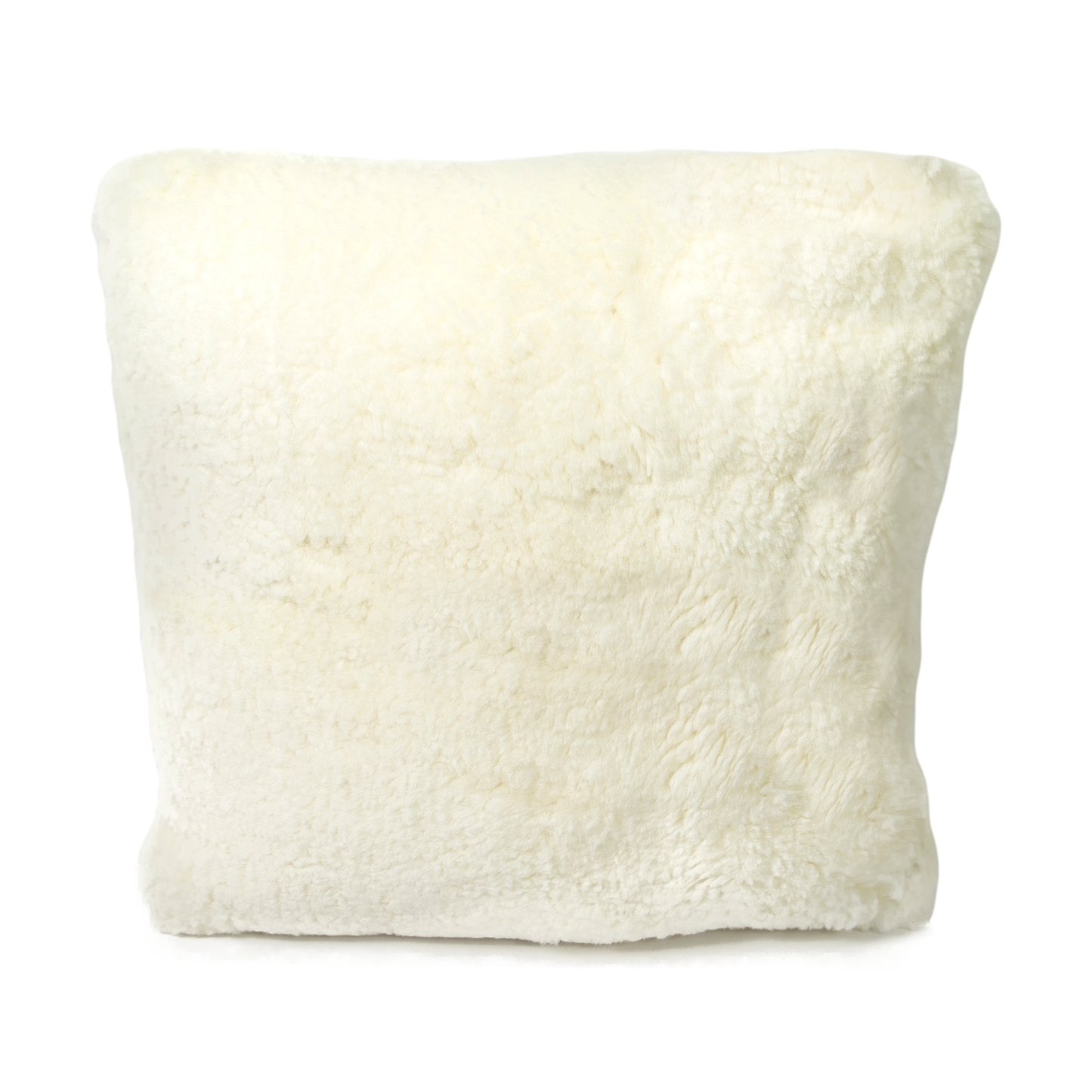 Ivory Short Pile Sheepskin Cushion 45x45cm - CasaFenix