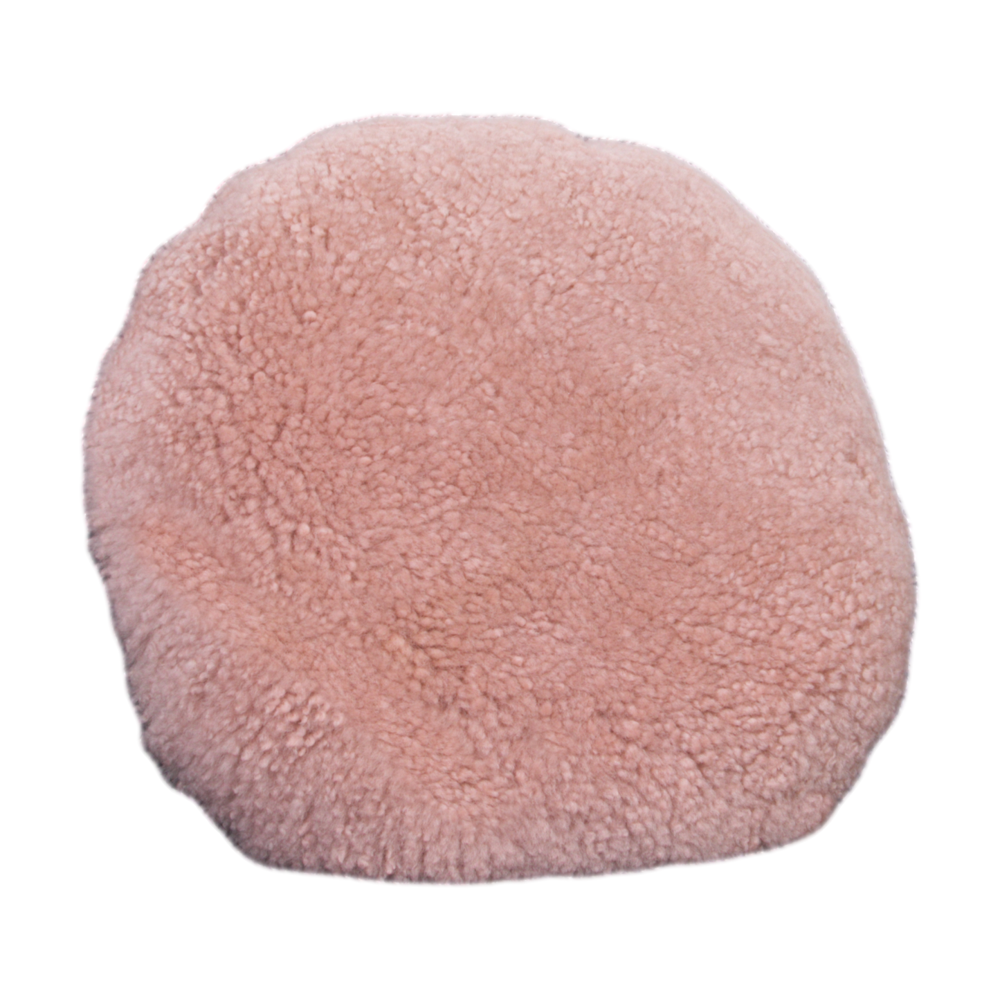 Pink Short Pile Sheepskin Cushion 40cm Diameter - CasaFenix