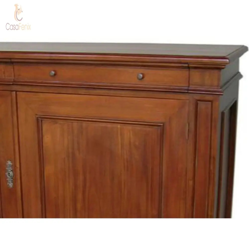 Solid Mahogany Panelled 2 Door Cabinet / Sideboard 2 Drawers - CasaFenix