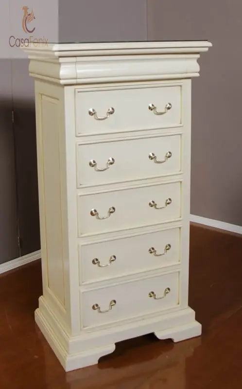 Sleigh Chest of 5 Drawers + 1 Hidden Solid Mahogany Wellington Chest Bedroom Storage CasaFenix