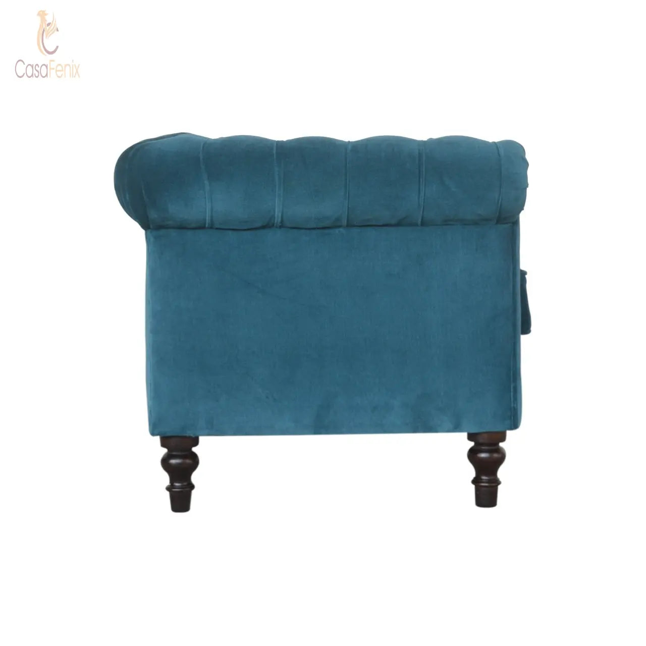 Teal 2 Seat Chesterfield Upholstered Sofa - CasaFenix