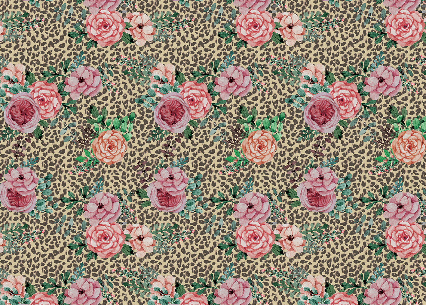 Leopard Vinyl Floor Mat 72x100cm Vinyl Floor Mat CasaFenix