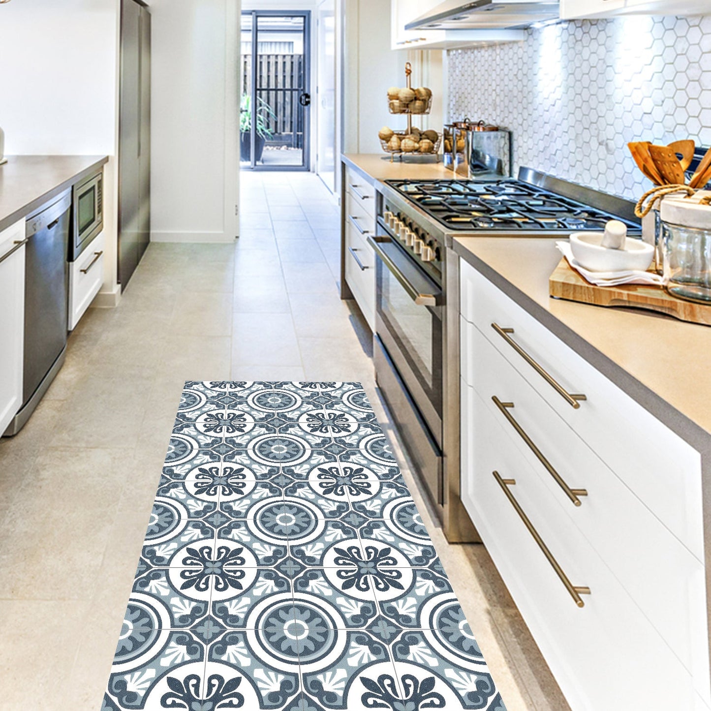 Ortigia Vinyl Floor Mat 190x67cm Vinyl Floor Mat CasaFenix