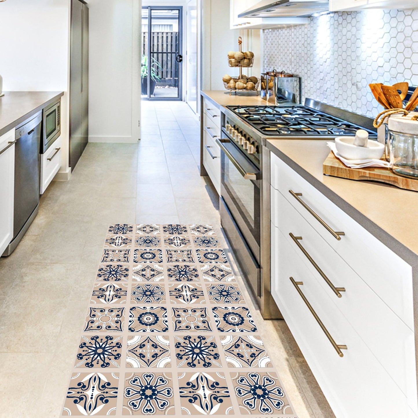 Skiathos Vinyl Floor Mat 100x147cm Vinyl Floor Mat CasaFenix
