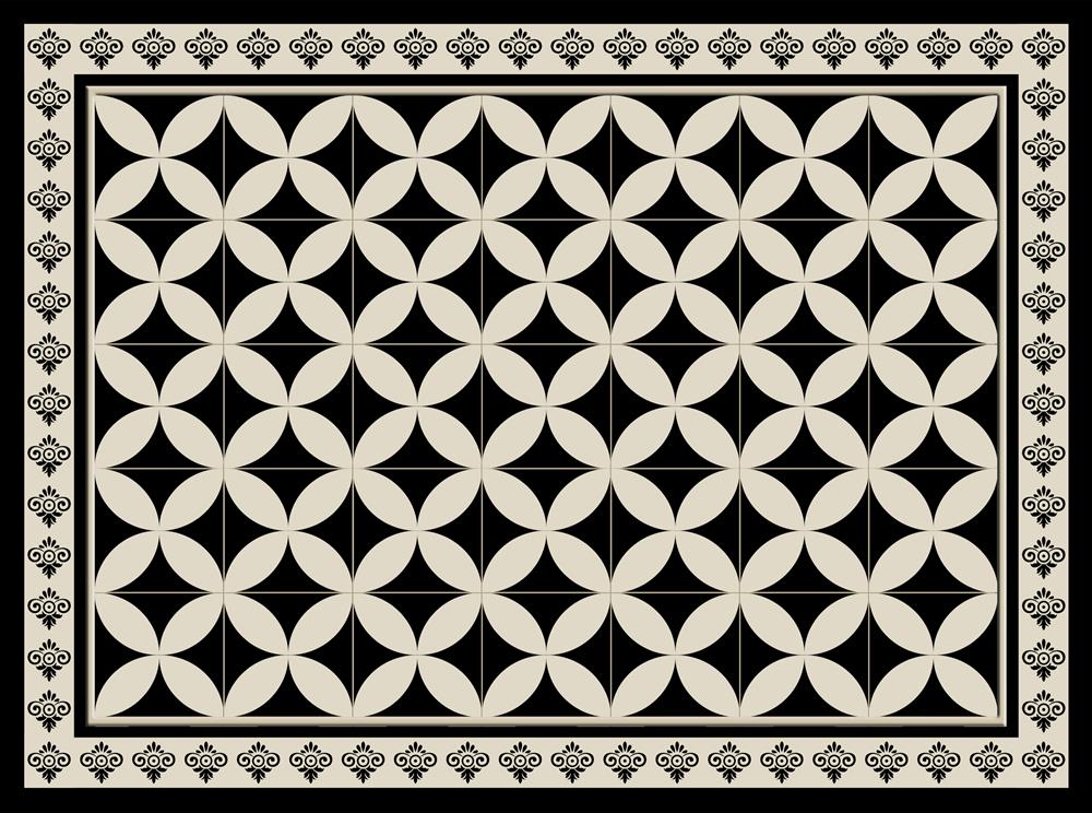 Hydra Black Vinyl Table Mat 33x45cm (Set of 4) Vinyl Table Mat CasaFenix