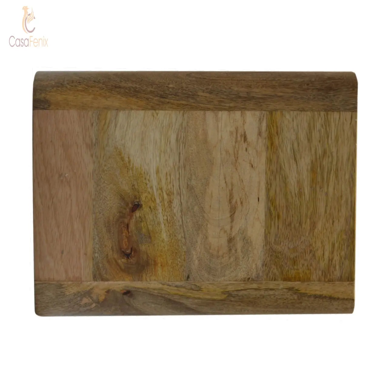 2 Drawer Curved Wall Mounted Oak-ish Bedside - CasaFenix