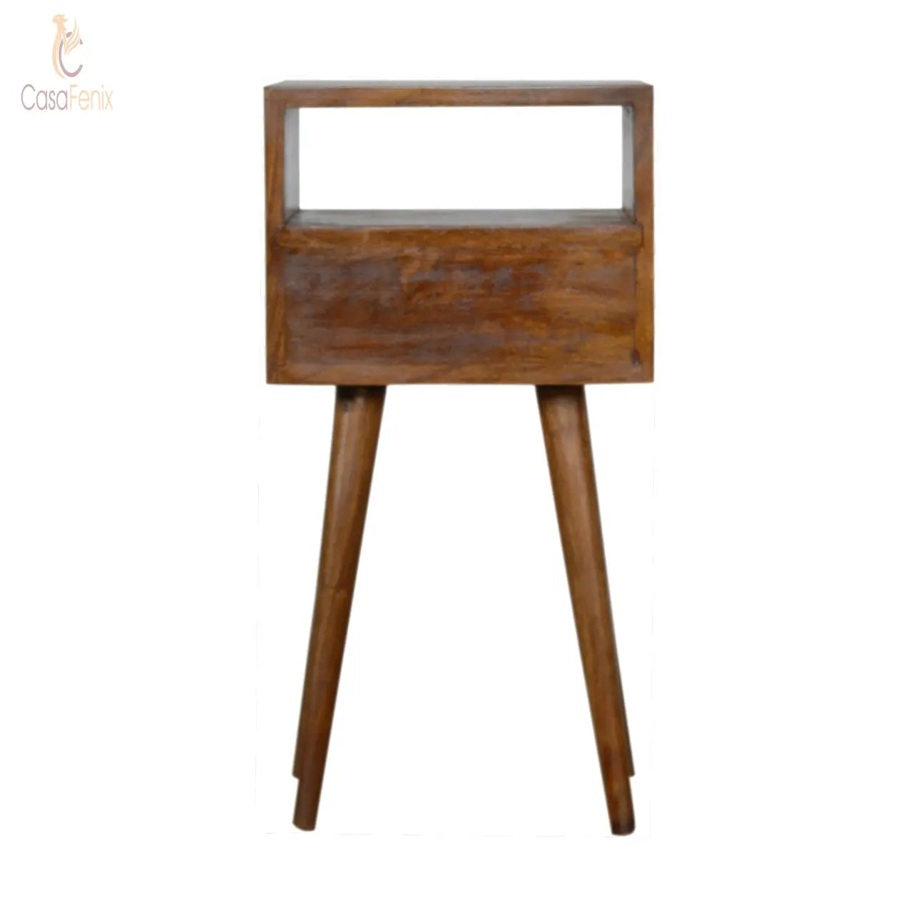 Small Geometric Brass Inlay Bedside Table 1 Drawer Chest Bedside table / chest CasaFenix