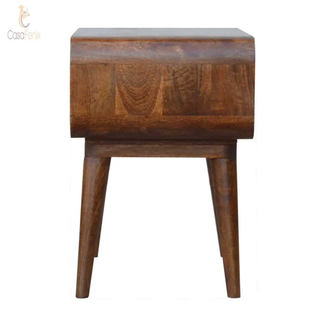 Curved Open Chestnut Bedside Table Solid Wood Bedside table / chest CasaFenix