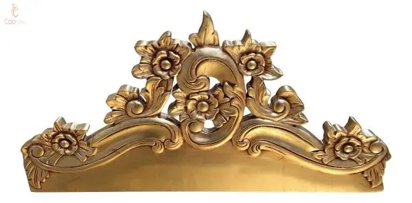 Rococo Style French Bedside Stand / Table One Drawer Chest Solid Mahogany - CasaFenix